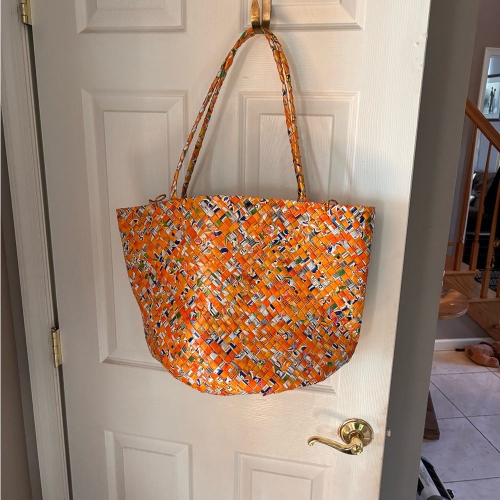 Gum wrapper Colorful Woven Tote Bag